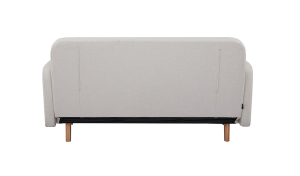 Vada Beige Fabric Click Clack Sofa Bed, 2 Seater