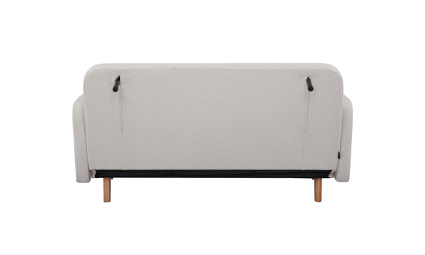 Vada Beige Fabric Click Clack Sofa Bed, 2 Seater