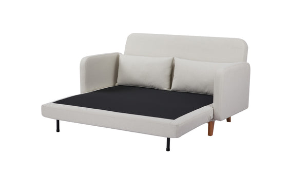 Vada Beige Fabric Click Clack Sofa Bed, 2 Seater