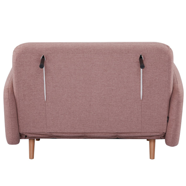 Carol Blush Fabric Click Clack Sofa Bed (1 Seater)