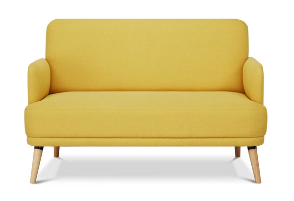 Hollard Yellow Fabric Sofa, 2 Seater