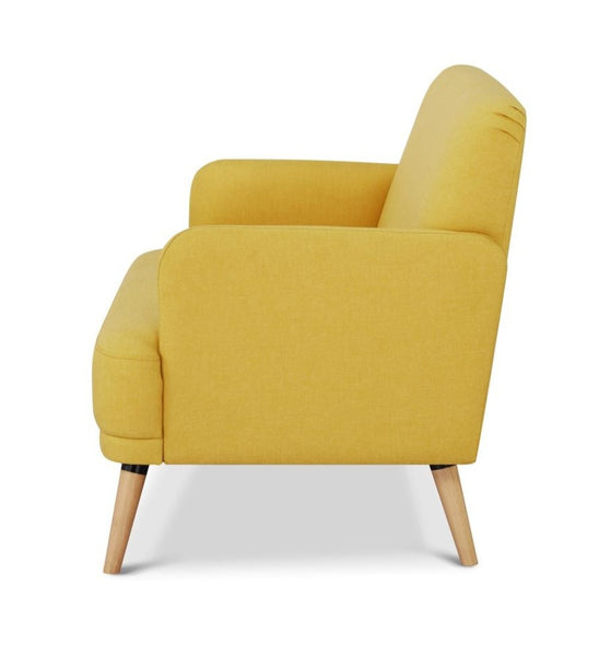 Hollard Yellow Fabric Sofa, 2 Seater