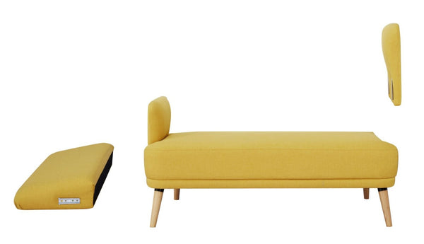 Hollard Yellow Fabric Sofa, 2 Seater