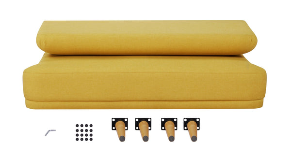 Hollard Yellow Fabric Sofa, 2 Seater