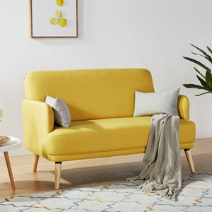 Hollard Yellow Fabric Sofa, 2 Seater