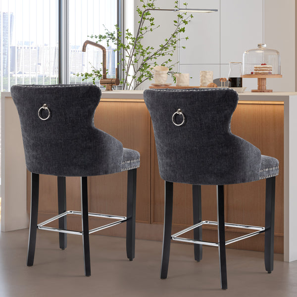 Mia Chenille Counter Stool (Set of 2)