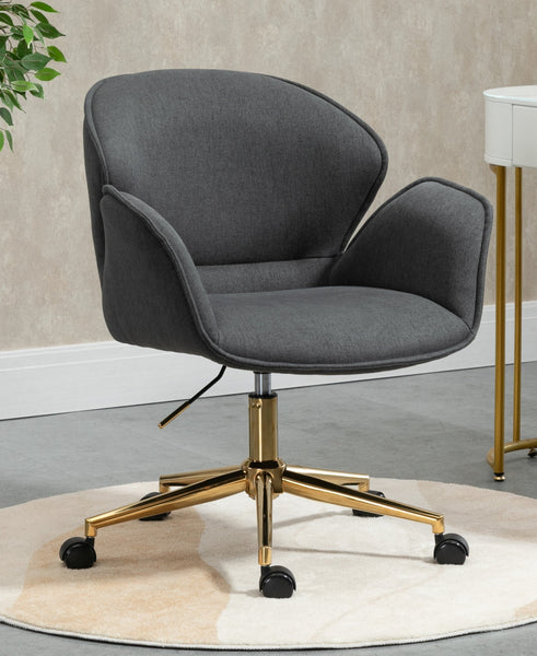 Power Office Chair in Gold Legs