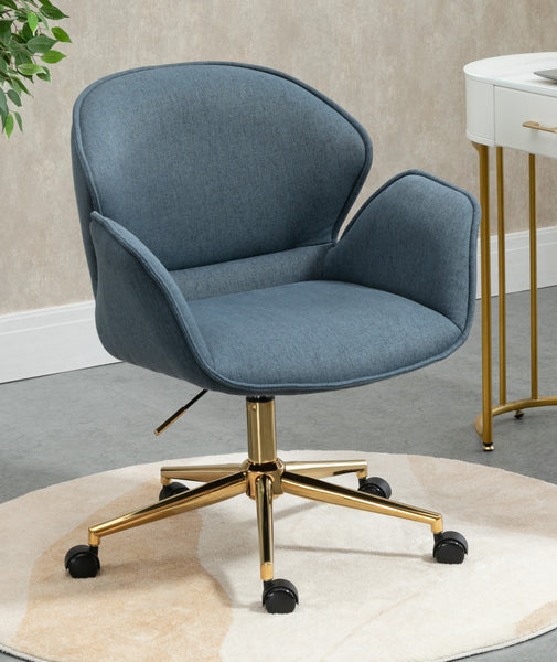 Power Office Chair in Gold Legs