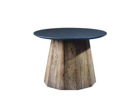 Industrie Small Round Coffee Table Black Top